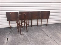 Set of 4 Wooden Hostess Tables