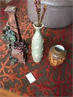 (3) Decorator Vases (Ledt ~ 25" Tall)