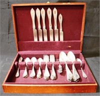 Rogers Bros "1847" Silver Plated 49pc Flatware