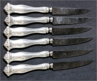 Set of 6 Sheffield Sterling Handle Knives