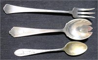 Lot of 3 Sterling Silver Spoons & Forks