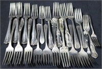 Lot of Assorted Silver Plated Forks (21 pc)
