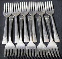 Set of 11 Embassy Silver Plated Forks