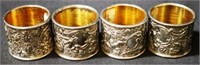 Set of 4 Silver Plated Napkin Rings