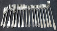 Lot of 17 Assorted Silver Plated Forks