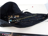 Bag of Ice Fishing Rods and Reels - Some are