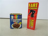 Fart Extinguisher and Unicorn Meat Novelty Gifts