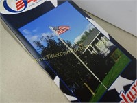 Deluxe 15 Foot Aluminum Flag Pole and Flag Set