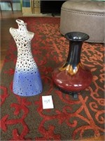 (2) Decorator  Ceramic Vase