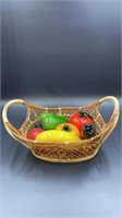 Glass Fruit and Basket