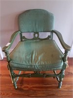 Painted French style upholstered chair