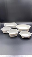 (5) Corning Ware Dishes
