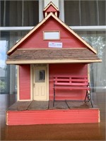Hand crafted model school house 24”x17”x25”