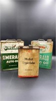 Vintage Sinclair and Socony Oil Cans
