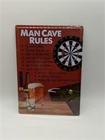 Man Cave Rules 16inX12in Tin Sign