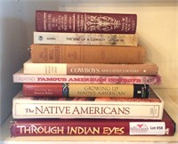 Eight books on Native Americans, Cowboys and the