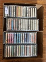 Two boxes of cassette tapes including classical,