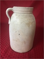 Stoneware canning  single handle jar 9.5”