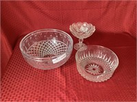 Crystal punch bowl,pattern glass center bowl,open
