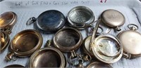 Lot of Gold Filled & Coin Silver Watch Cases