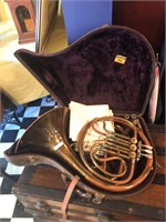 Vintage Henri Lavelle French Horn in Case