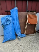 Tent in a bag, folding table and chair
The bag