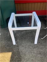 Glass Top Patio End Table