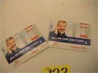 (2) Consumer Cellular All In 1 Sim Cards