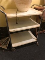 Vintage Metal Rolling Cart