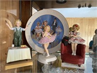 SHIRLEY TEMPLE FIGURINES & PLATE