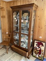 ETHAN ALLEN LIGHTED CURIO CABINET