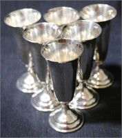 Set of 6 Randall Sterling Silver Cordials