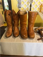 2 Pairs of Leather Boots