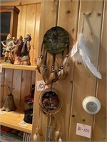 2 NATIVE AMERICAN DREAM CATCHERS & ANGEL FEATHER