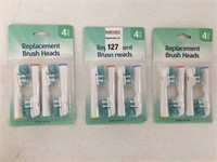 3 PCS REPLACEMENT BRUSH HEADS