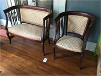 Vintage Settee & Chair ( 42" W)