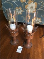 Pr od Candle Stands W/ Globes ( 20" T)