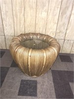 Wooden Rattan Circular End Table