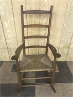 Rush Seat, Ladderback Rocking Chair