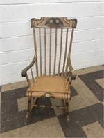 Vintage Paint-Decorated Rocking Chair