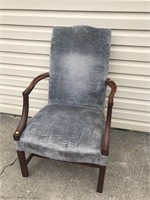 Mahogany Framed Upholstered Arm Chair