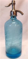 Blue Seltzer Bottle B Nierenberg Company Phila PA