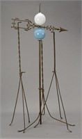Antique Lightning Rod Weathervane w/ 2 Glass Bulbs