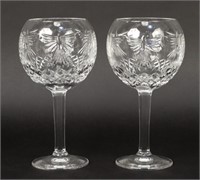 2 Waterford Crystal "Peace" Toasting Wine Glasses