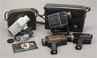 4 Vintage Movie Camera - GAF - Minolta