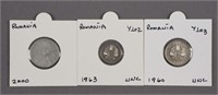 3 Assorted Romania 1960's - 2000 Coins
