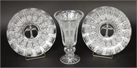 Religious Cross Crystal Plates & Goblet