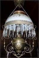 1880's Bradley & Hubbard  B&H Hanging Oil Lamp