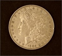 1884 "O" Morgan Silver $1 Coin