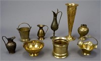 Assorted Brass & Copper Plated Items
